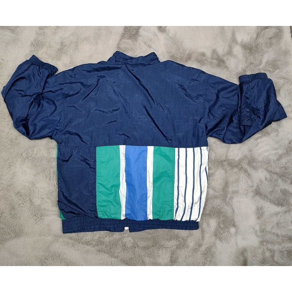 Vintage 80's Le Coq Sportif Full Zip Windbreaker L - Picture 2 of 5